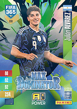 Julian Alvarez Argentina Panini FIFA 365 2027 Adrenalyn XL Max Dominator #290