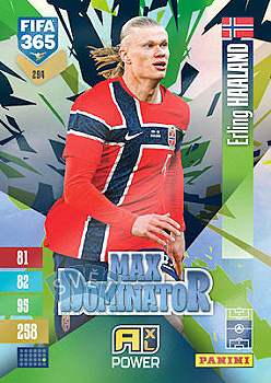 Erling Haaland Norway Panini FIFA 365 2027 Adrenalyn XL Max Dominator #294