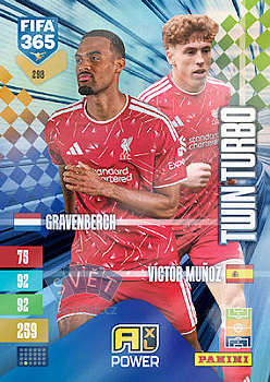 Ryan Gravenberch / Victor Munoz Liverpool Panini FIFA 365 2027 Adrenalyn XL Twin Turbo #298