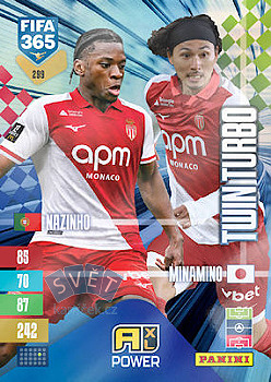 Flavio Nazinho / Takumi Minamino AS Monaco Panini FIFA 365 2027 Adrenalyn XL Twin Turbo #299
