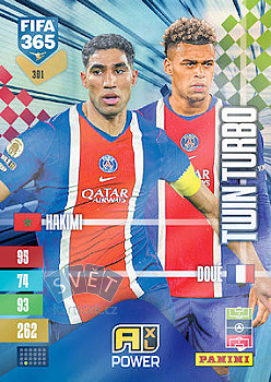 Achraf Hakimi / Desire Doue Paris Saint-Germain Panini FIFA 365 2027 Adrenalyn XL Twin Turbo #301