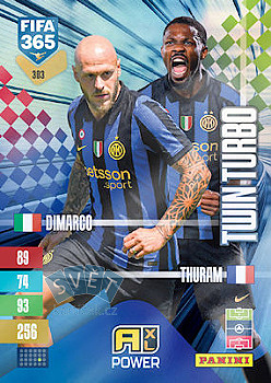 Federico Dimarco / Marcus Thuram Internazionale Milano Panini FIFA 365 2027 Adrenalyn XL Twin Turbo #303