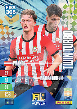 Paul Wanner / Esmir Bajraktarevic PSV Eindhoven Panini FIFA 365 2027 Adrenalyn XL Twin Turbo #304