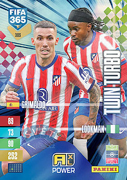 Alejandro Grimaldo / Ademola Lookman Atletico Madrid Panini FIFA 365 2027 Adrenalyn XL Twin Turbo #305