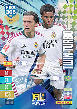 Alvaro Carreras / Rodrygo Real Madrid Panini FIFA 365 2027 Adrenalyn XL Twin Turbo #307