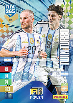 Alexis Mac Allister / Julian Alvarez Argentina Panini FIFA 365 2027 Adrenalyn XL Twin Turbo #308