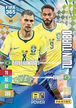 Bruno Guimaraes / Matheus Cunha Brazil Panini FIFA 365 2027 Adrenalyn XL Twin Turbo #309