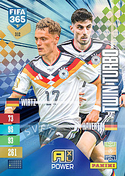 Florian Wirtz / Kai Havertz Germany Panini FIFA 365 2027 Adrenalyn XL Twin Turbo #312