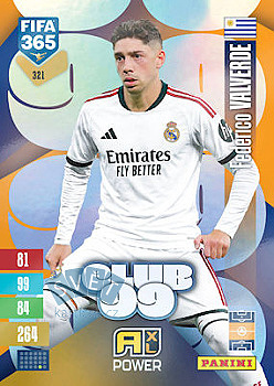 Federico Valverde Real Madrid Panini FIFA 365 2027 Adrenalyn XL Club 99 #321