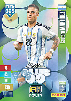 Lautaro Martinez Internazionale Milano Panini FIFA 365 2027 Adrenalyn XL Club 99 #323