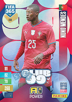 Nuno Mendes Portugal Panini FIFA 365 2027 Adrenalyn XL Club 99 #330