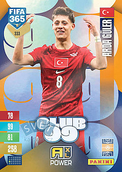 Arda Guler Turkey Panini FIFA 365 2027 Adrenalyn XL Club 99 #333