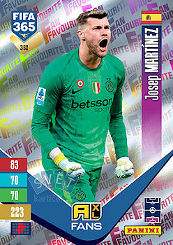 Josep Martinez Internazionale Milano Panini FIFA 365 2027 Adrenalyn XL Fan Favourite #352