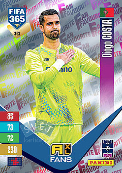 Diogo Costa FC Porto Panini FIFA 365 2027 Adrenalyn XL Fan Favourite #353