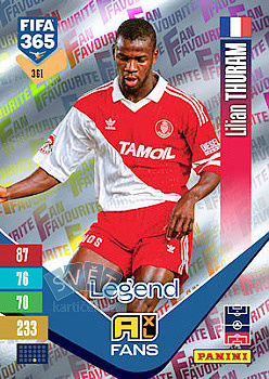 Lilian Thuram AS Monaco Panini FIFA 365 2027 Adrenalyn XL Fan Favourite #361