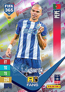 Pepe FC Porto Panini FIFA 365 2027 Adrenalyn XL Fan Favourite #364