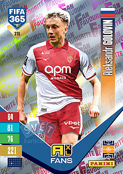 Aleksandr Golovin AS Monaco Panini FIFA 365 2027 Adrenalyn XL Fan Favourite #376