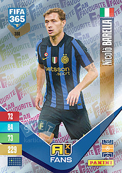 Nicolo Barella Internazionale Milano Panini FIFA 365 2027 Adrenalyn XL Fan Favourite #380