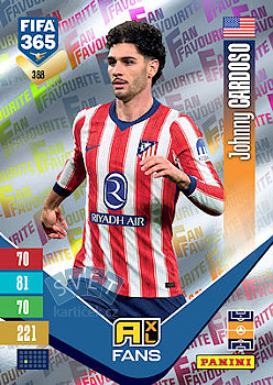Johnny Cardoso Atletico Madrid Panini FIFA 365 2027 Adrenalyn XL Fan Favourite #388