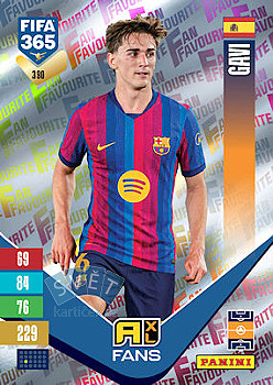 Gavi FC Barcelona Panini FIFA 365 2027 Adrenalyn XL Fan Favourite #390