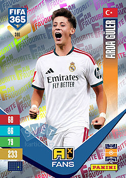 Arda Guler Real Madrid Panini FIFA 365 2027 Adrenalyn XL Fan Favourite #391