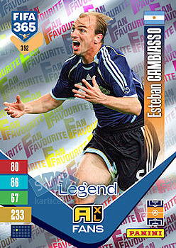 Esteban Cambiasso Argentina Panini FIFA 365 2027 Adrenalyn XL Fan Favourite #392