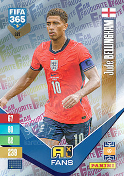 Jude Bellingham England Panini FIFA 365 2027 Adrenalyn XL Fan Favourite #397