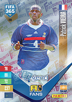 Patrick Vieira France Panini FIFA 365 2027 Adrenalyn XL Fan Favourite #399
