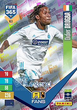 Didier Drogba Olympique de Marseille Panini FIFA 365 2027 Adrenalyn XL Fan Favourite #413