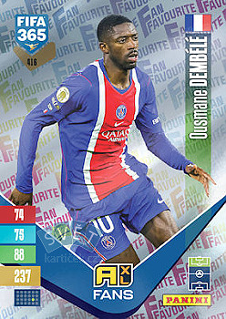 Ousmane Dembele Paris Saint-Germain Panini FIFA 365 2027 Adrenalyn XL Fan Favourite #416