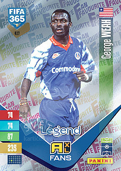 George Weah Paris Saint-Germain Panini FIFA 365 2027 Adrenalyn XL Fan Favourite #417