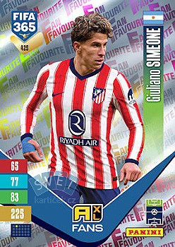 Giuliano Simeone Atletico Madrid Panini FIFA 365 2027 Adrenalyn XL Fan Favourite #425