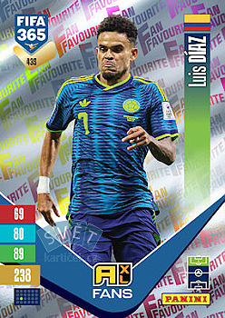 Luis Diaz Colombia Panini FIFA 365 2027 Adrenalyn XL Fan Favourite #435
