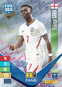 Bukayo Saka England Panini FIFA 365 2027 Adrenalyn XL Fan Favourite #436