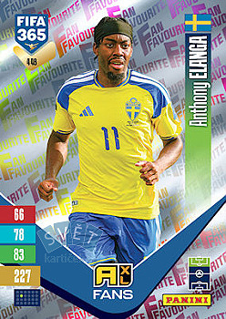 Anthony Elanga Sweden Panini FIFA 365 2027 Adrenalyn XL Fan Favourite #448