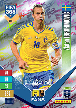 Zlatan Ibrahimovic Sweden Panini FIFA 365 2027 Adrenalyn XL Fan Favourite #449