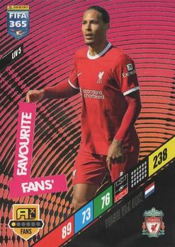 Virgil van Dijk Liverpool Panini FIFA 365 2024 Adrenalyn XL Fans' Favourite #LIV5