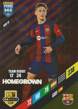 Gavi FC Barcelona Panini FIFA 365 2024 Adrenalyn XL Homegrown #BAR15