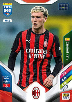 Alex Jimenez A.C. Milan Panini FIFA 365 2026 Adrenalyn XL #MIL5