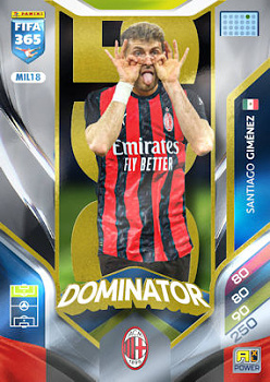 Santiago Gimenez A.C. Milan Panini FIFA 365 2026 Adrenalyn XL Dominator #MIL18