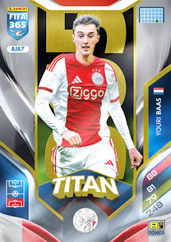 Youri Baas AFC Ajax Panini FIFA 365 2026 Adrenalyn XL Titan #AJA7