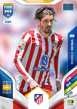 Rodrigo De Paul Atletico Madrid Panini FIFA 365 2026 Adrenalyn XL #ATM9