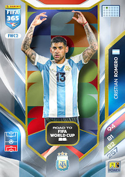 Cristian Romero Argentina Panini FIFA 365 2026 Adrenalyn XL Road to FIFA World Cup 26 #FWC2