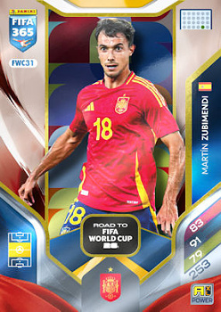 Martin Zubimendi Spain Panini FIFA 365 2026 Adrenalyn XL Road to FIFA World Cup 26 #FWC31