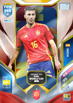 Rodri Spain Panini FIFA 365 2026 Adrenalyn XL Road to FIFA World Cup 26 #FWC32