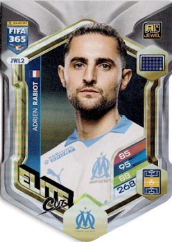 Adrien Rabiot Olympique Marseille Panini FIFA 365 2026 Adrenalyn XL Elite Cut #JWL2
