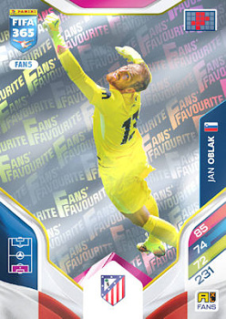 Jan Oblak Atletico Madrid Panini FIFA 365 2026 Adrenalyn XL Fans' Favourite #FAN5