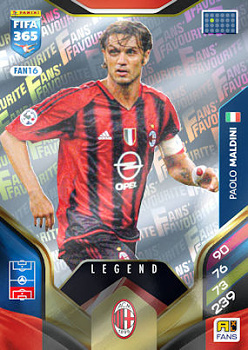Paolo Maldini A.C. Milan Panini FIFA 365 2026 Adrenalyn XL Legend #FAN16