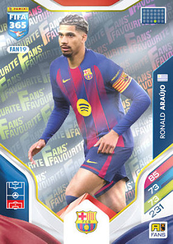 Ronald Araujo FC Barcelona Panini FIFA 365 2026 Adrenalyn XL Fans' Favourite #FAN19