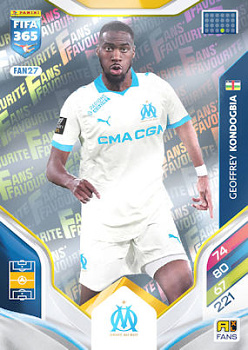 Geoffrey Kondogbia Olympique Marseille Panini FIFA 365 2026 Adrenalyn XL Fans' Favourite #FAN27